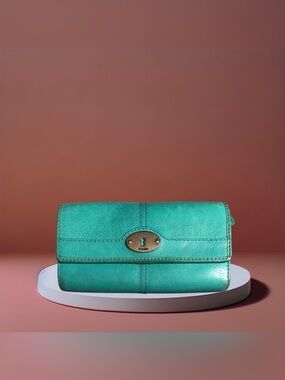 Turquoise Color Fossil Wallet